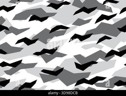 Gray modern camouflage pattern. vector background illustration for web, banner, backdrop or surface design use Stock Vector