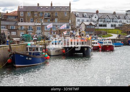 Seahouses harbour in 2016 Stock Photo