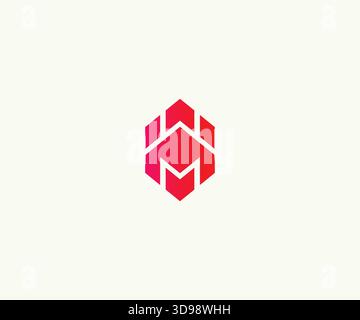 Letter M Shaped Construction and Housing Logo Design Stock Vector