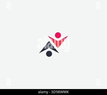 Teamwork & Unity People Logo Design Stock Vector