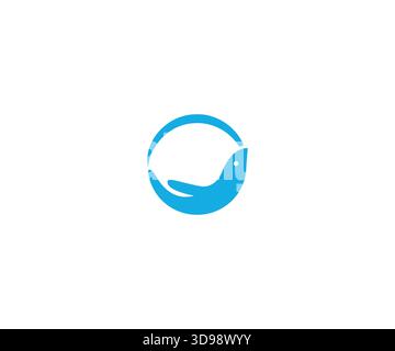 Modern Dove Hand Logo Template Stock Vector