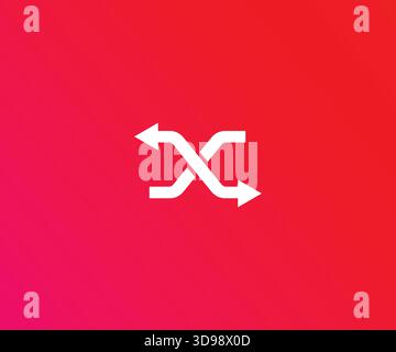 Stylish Letter X Growth Arrow Logo Stock Vector