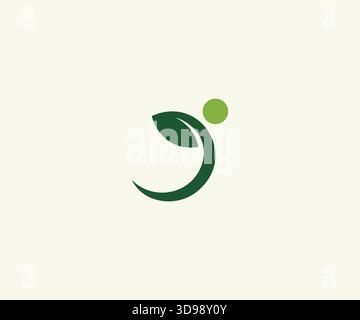 Organic Natural Leaf Logo Design Stock Vector