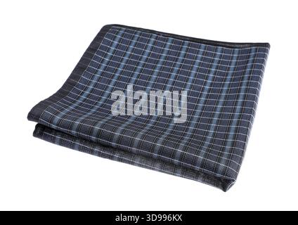 Folded handkerchief isolated on white. Stylish accessory Stock Photo