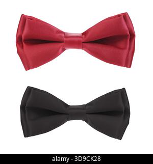 Red and black bows. Isolated on a white background Stock Photo