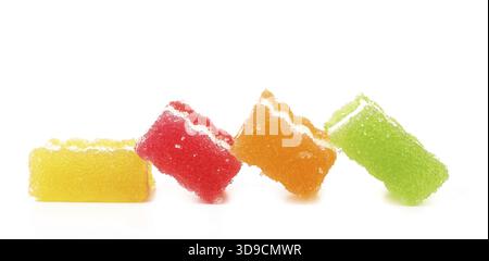 Four marmelade isolated on a white background Stock Photo