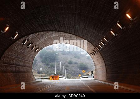 Vehicular tunnel in California, USA Stock Photo