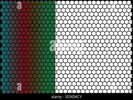 "Colorful Hexagon Honeycomb Pattern Background – Rainbow Geometric Abstract Vector" Stock Vector