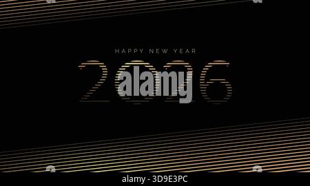Modern 2026 lineart new year gradient diagonal lines vector background with abstract background Stock Vector