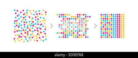 Big data processing, analytics and decisions, big data management and AI Stock Vector
