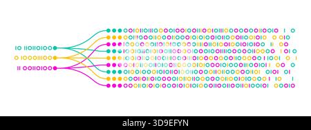 Big data analytics and AI, clustering, algorithms and machine learning abstract background Stock Vector
