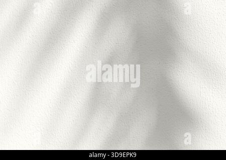Soft palm leaf shadows cast on a light neutral background. Color of the Year 2026, Cloud Dancer Stock Photo