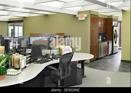 Modern open office concept, USA Stock Photo