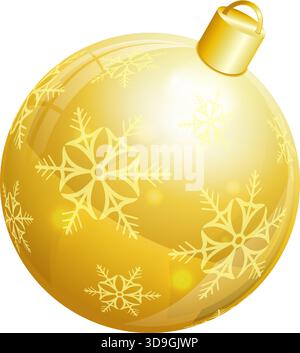 Christmas Baubles and Beads, icon isolated on white, vector illustration Stock Vector