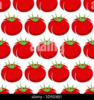 Tomatoes seamless pattern background vector Stock Vector