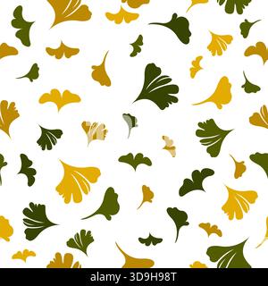 Abstract Leaf Seamless Pattern Design Stock Vector