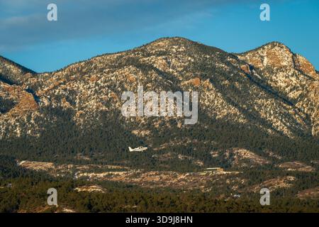 Colorado Springs, CO USA - December 5, 2025: The U.S. Air Force Academy uses small planes  for its Powered Flight Program, offering cadets hands-on ex Stock Photo