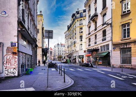Lyon, France, Gabriel Rimbaud Square Stock Photo
