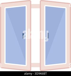Icon for casement-window, open-window Stock Vector