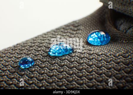Droplets on waterproof breathable fabric Stock Photo