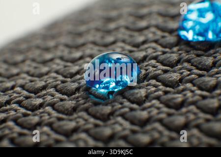 Droplets on waterproof breathable fabric Stock Photo