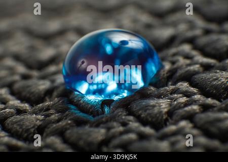 Droplets on waterproof breathable fabric Stock Photo