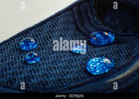 Droplets on waterproof breathable fabric Stock Photo