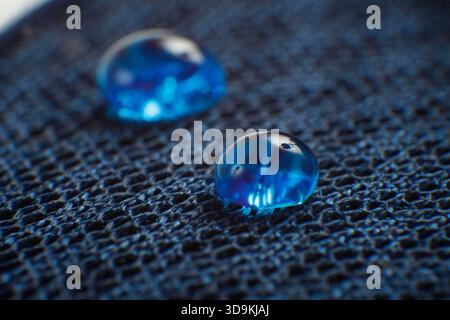 Droplets on waterproof breathable fabric Stock Photo