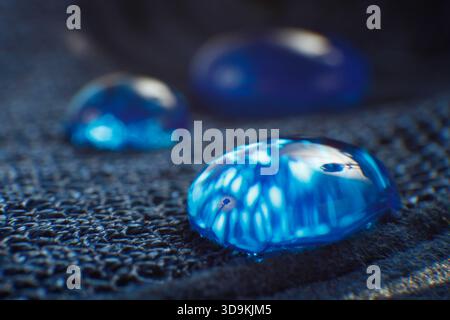 Droplets on waterproof breathable fabric Stock Photo