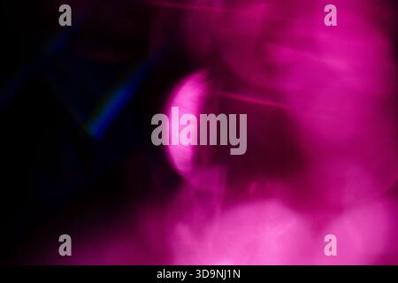 Grain noisy abstract neon colors gradient background for design. Blurred defocused. Lo-fi effect Stock Photo