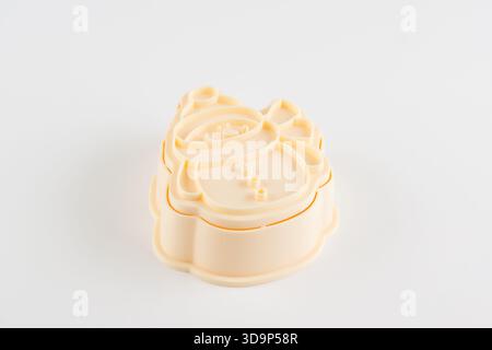 plastic molds for making Christmas cookies on a white background Stock Photo