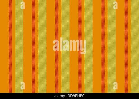 Vreen background stripe seamless, quality texture pattern fabric. Custom lines vector vertical textile in amber and green colors palette. Stock Vector