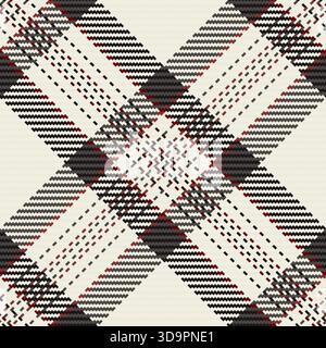 Dreamy vector tartan background, creation pattern plaid fabric. Pure texture check textile seamless in white and grey colors palette. Stock Vector