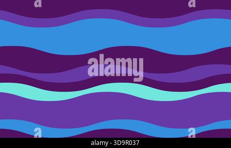 Serene abstract waves in calming purple and blue hues.  Perfect for backgrounds, website design, or textile prints. This vibrant, minimalist graphic e Stock Vector