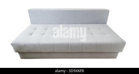 grey sofa, isolated on white background with clipping path Stock Photo