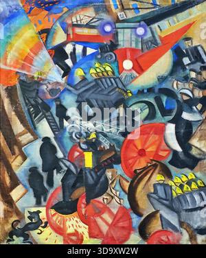 Olga Rozanova, Fire in the City, 1913 Stock Vector