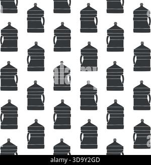 Vector seamless pattern of hand drawn water cooler Stock Vector