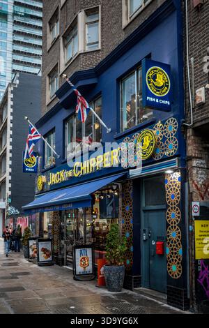 Jack the Chipper London - London Fish and Chip Shop - Jack the Chipper in Whitechapel East London Stock Photo