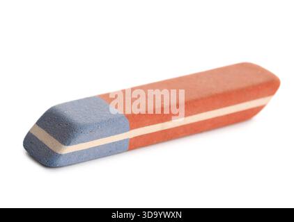 School eraser on white background Stock Photo