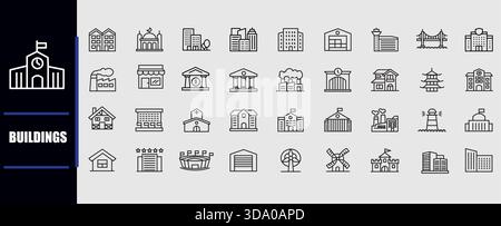 BUILDINGS Stock Vector