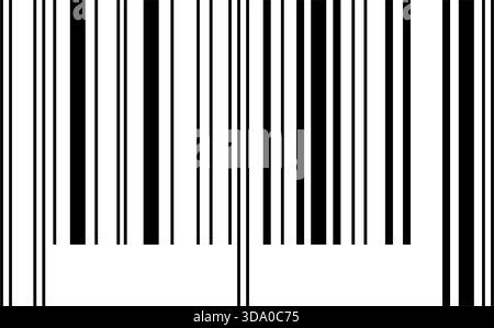 Blank barcode tag template isolated on white background. Mockup of bar code pictogram. Sample of visual data digital representation with product Stock Vector