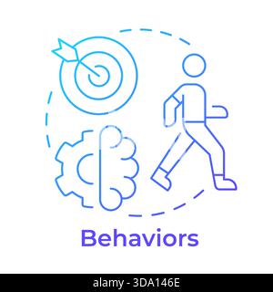 Behaviors blue gradient concept icon Stock Vector
