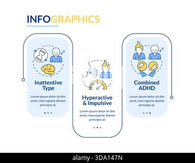ADHD treatment therapy rectangle infographic vector Stock Vector Image ...