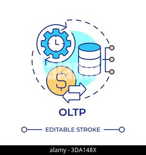 OLTP multi color concept icon Stock Vector
