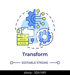 Transform multi color concept icon Stock Vector
