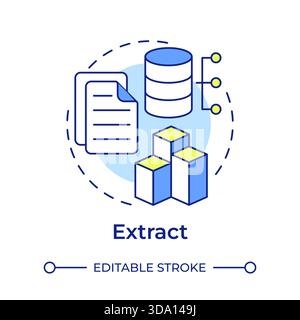 Extract multi color concept icon Stock Vector