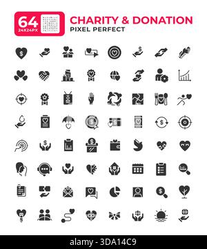 Charity Symbols Pack Donate, Volunteer, Get Involved, Protect Stock ...