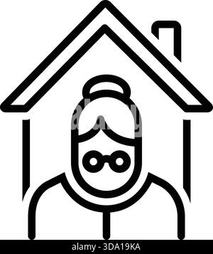 Icon for senior living, senior housing Stock Vector