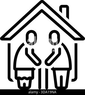 Icon for retirement living Stock Vector