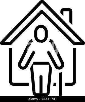 Icon for senior housing, elderly housing Stock Vector